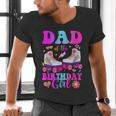Let's Roll Dad Of The Birthday Girl Roller Skate Birthday Men's V-Neck T-Shirt