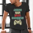 Level Complete Jr High School Graduation Grad SloganShirt Men's V-Neck T-Shirt