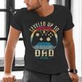 I Leveled Up To Dad 2025 Promoted To Daddy Soon To Be Father Men's V-Neck T-Shirt
