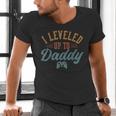 Leveled Up To Daddy Father To Be New Dad Men's V-Neck T-Shirt Leveled Up To Daddy Father To Be New Dad Men's V-Neck T-Shirt
