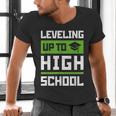 Leveling Up To High School Tee Shirt Gaming Graduation Men's V-Neck T-Shirt