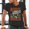Library Halloween Book Lover Ghost With Books Men's V-Neck T-Shirt