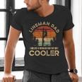 Lineman Dad Like A Regular Dad But Cooler Lineman Men's V-Neck T-Shirt