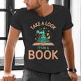 Take a Look It's In a Book Reading Teacher Book Lover Men's V-Neck T-Shirt Take a Look It's In a Book Reading Teacher Book Lover Men's V-Neck T-Shirt