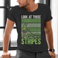 Look At Those Stripes Lawn Mowing Dad Lawn Mower Small Men's V-Neck T-Shirt