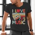 I Love 70's Music Retro Style Nostalgia Cassette 1970s Party Men's V-Neck T-Shirt