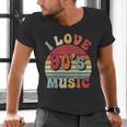 I Love 90's Music Retro Style Nostalgia Cassette 1990s Party Men's V-Neck T-Shirt