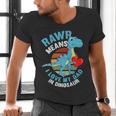 I Love My Dad Rawr Dinosaur Fathers Day Dino Toddler Boy Men's V-Neck T-Shirt