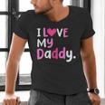 I Love My Daddy Best Dad Ever Father's Day Cool Kids Men's V-Neck T-Shirt