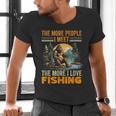 I Love Fishing Bigfoot Fisherman Introvert Sarcastic Men's V-Neck T-Shirt I Love Fishing Bigfoot Fisherman Introvert Sarcastic Men's V-Neck T-Shirt