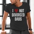 I Love Hot Divorced Dads Red Hearts Men's V-Neck T-Shirt