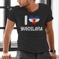 I Love Yugoslavia Proud Yugoslav Nostalgia Saying Men's V-Neck T-Shirt I Love Yugoslavia Proud Yugoslav Nostalgia Saying Men's V-Neck T-Shirt