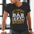 My Lucky Bar Exam Shirt Lawyer Law School Graduation Men's V-Neck T-Shirt