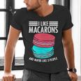 Macaroons Dessert Antisocial Introvert Pastries Food Lover Men's V-Neck T-Shirt