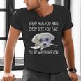 Maltese Dog Watching Owner Quote Puppy Mom Dad Men Women Girls Kids Men's V-Neck T-Shirt