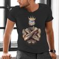 I Am Man King Powerful Dad Afro Melanin Black History Men's V-Neck T-Shirt