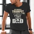 Marching Band Dad My Favorite Trumpet Player Calls Me Dad Men's V-Neck T-Shirt
