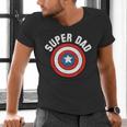 Marvel Father's Day Super Dad Captain America Shield Men's V-Neck T-Shirt