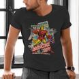 Marvel Iron Man Invincible Dad Father's Day Comic Retro Men's V-Neck T-Shirt