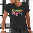 Marvel Spider-Man Amazing Dad Comic Book Father's Day Men's V-Neck T-Shirt Marvel Spider-Man Amazing Dad Comic Book Father's Day Men's V-Neck T-Shirt