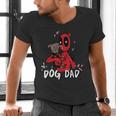 Marvel Super Heroes Pets Deadpool Loves Dogpool Dog Dad Men's V-Neck T-Shirt