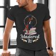 Mastered It Black Girl Masters Degree Graduation Black Queen Men's V-Neck T-Shirt