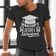 Master's Degree Survivor College Graduation Men's V-Neck T-Shirt