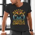 Master's Level Complete Vintage Video Gamer Graduation Men's V-Neck T-Shirt