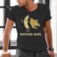 Medium Mature Banana Banana Real School Graduation Celebrations Men's V-Neck T-Shirt