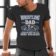 For Men Freestyle Wrestling Dad Men's V-Neck T-Shirt