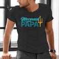 Mermaid Dad Mermaid Papa Grandpa Security Party Small Men's V-Neck T-Shirt