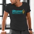 Mermaid Security Birthday Party Matching Dad Boys Men's V-Neck T-Shirt