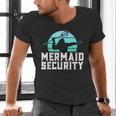 Mermaid Security Shirt Boys Swimmer Dad Merdad Trident Men's V-Neck T-Shirt