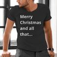 Merry Christmas Sarcastic Phrase For Introvert People Men's V-Neck T-Shirt Merry Christmas Sarcastic Phrase For Introvert People Men's V-Neck T-Shirt