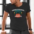 Middle School Graduation Gaming Vintage Level Complete Men's V-Neck T-Shirt