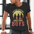 Mom Of 3 Boys Dad I Have Three Boys Dad Of 3 Boys Mom Of 3 Men's V-Neck T-Shirt Mom Of 3 Boys Dad I Have Three Boys Dad Of 3 Boys Mom Of 3 Men's V-Neck T-Shirt