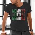 Mommy's Little Meatball Italian Quote Family Dad Mom Kids Men's V-Neck T-Shirt