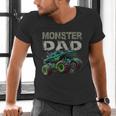 Monster Truck Dad Family Matching Monster Truck Lovers Men's V-Neck T-Shirt Monster Truck Dad Family Matching Monster Truck Lovers Men's V-Neck T-Shirt