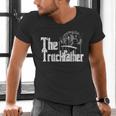 Monster Truck Jam Truckfather Dad Father UTE Pickup Men's V-Neck T-Shirt