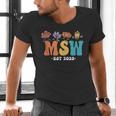 MSW Est 2025 Graduation School Social Worker Shirt Master Men's V-Neck T-Shirt
