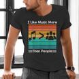 I Like Music More Than People Introvert Saying Quote Men's V-Neck T-Shirt