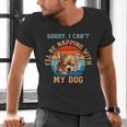 Napping Chihuahua Dog Breed Sleeping Pet Pup Introvert Men's V-Neck T-Shirt