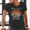 Napping Chihuahua Dog Breed Sleeping Pet Pup Introvert Men's V-Neck T-Shirt