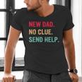 New Dad No Clue Send Help Vintage Men's V-Neck T-Shirt