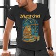 Night Owl Cozy Reading Tea Coffee Lover Bookworm Cute Men's V-Neck T-Shirt Night Owl Cozy Reading Tea Coffee Lover Bookworm Cute Men's V-Neck T-Shirt