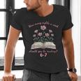 How Many Nights Reading 67 Meme Floral Book Lover Teacher Men's V-Neck T-Shirt How Many Nights Reading 67 Meme Floral Book Lover Teacher Men's V-Neck T-Shirt