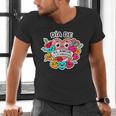 Nostalgia Love Tees -Adults Small Casual Festive Classic Fit T-Shirt Round Neck Straight Fit Collarless Short Sleeve Solid Lightweight Men's V-Neck T-Shirt