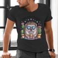I Am Not a Hugger Introvert Hedgehog With Cactus Men's V-Neck T-Shirt I Am Not a Hugger Introvert Hedgehog With Cactus Men's V-Neck T-Shirt