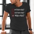 Not Introvert Not Extrovert Pervert Visual Joke Ambivert Men's V-Neck T-Shirt