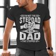 Not The Stepdad Dad That Stepped Up Fathers Day 2025 Men's V-Neck T-Shirt